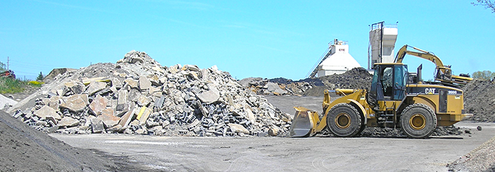 Was tun mit Abfall oder überschüssigem Beton