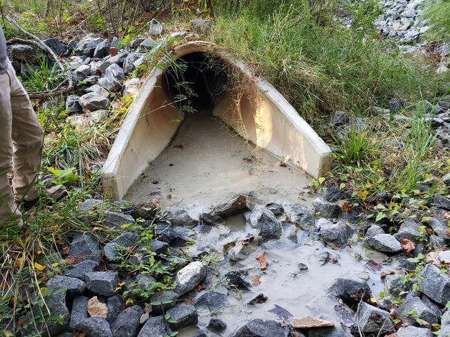 NPDES stormwater permit outfall discharging water