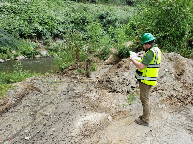 environmental consultant conducting environmental audit RMA consultant conducts environmental audit