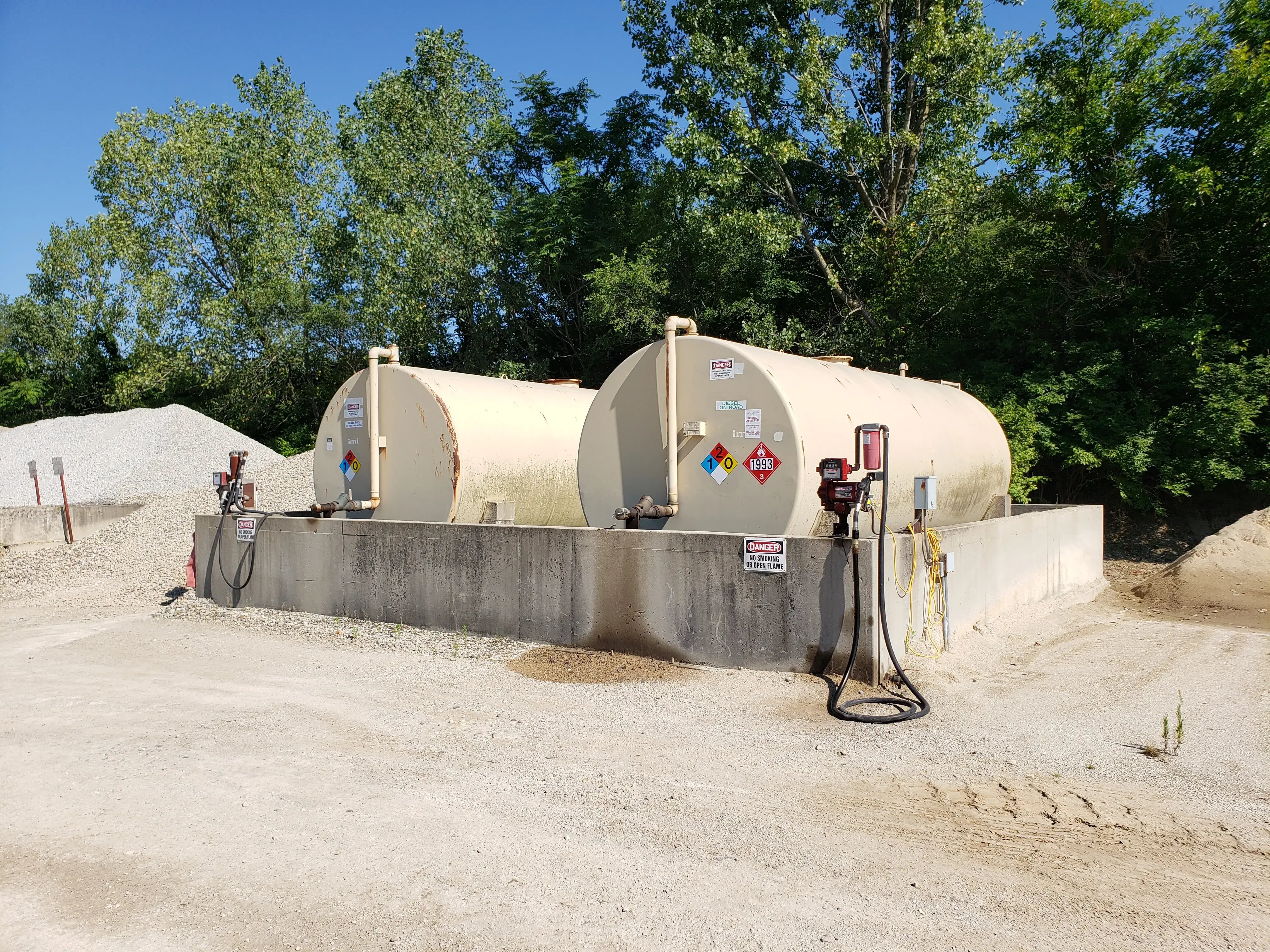 large ASTs storing diesel fuel