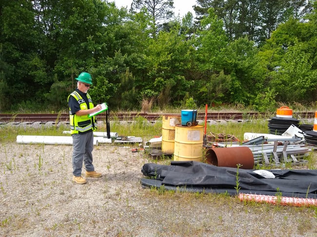 Consultant performing SPCC update inspection