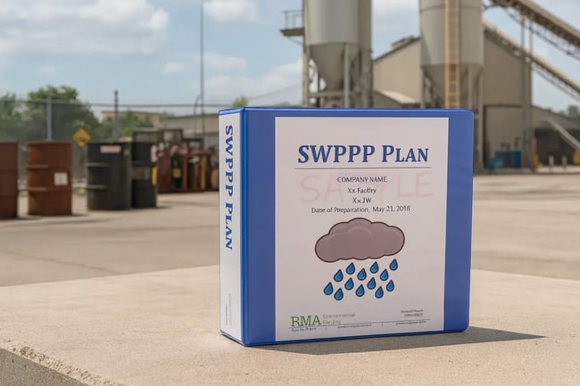 stormwater pollution prevention plan at industrial site