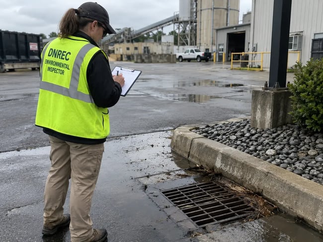 Delaware state stormwater inspection DNREC inspector