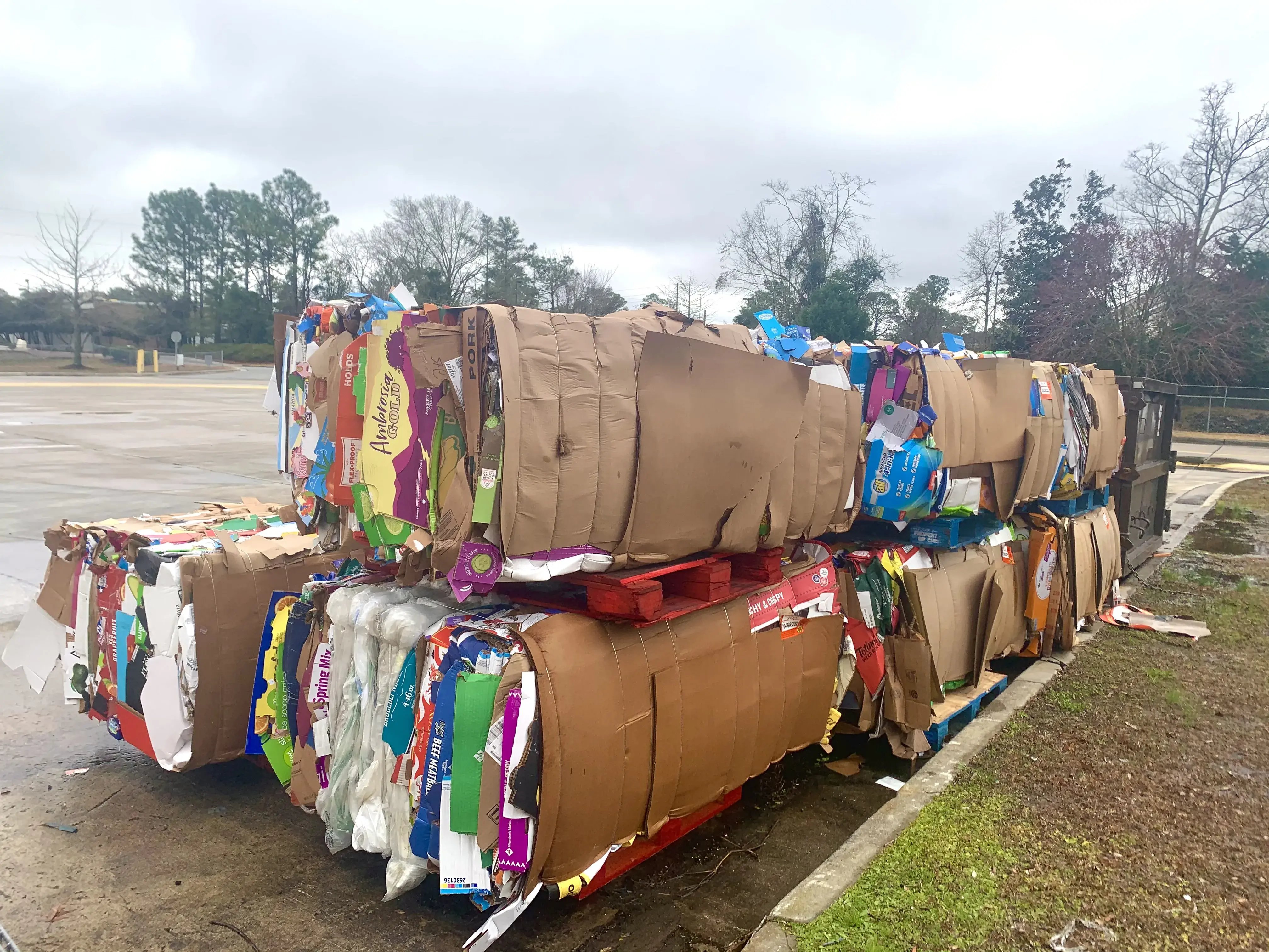 Cardboard ready for recycling in NJ