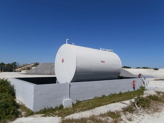 oil tank at industrial facility