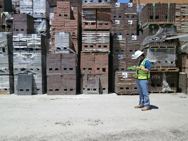 enviornmental consultant during industrial business site visit environmental consultant on site