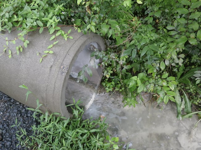 outfall pipe discharging NPDES stormwater