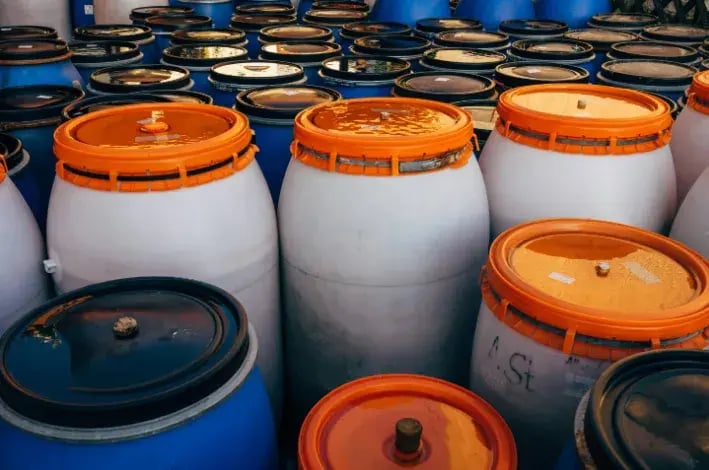 Barrels of hazardous waste