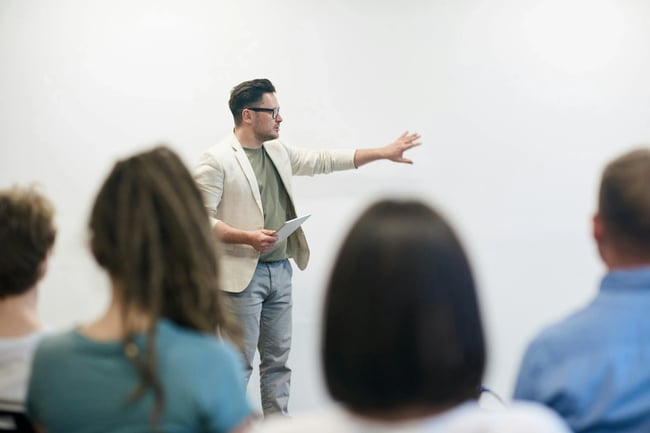 training manager leading session