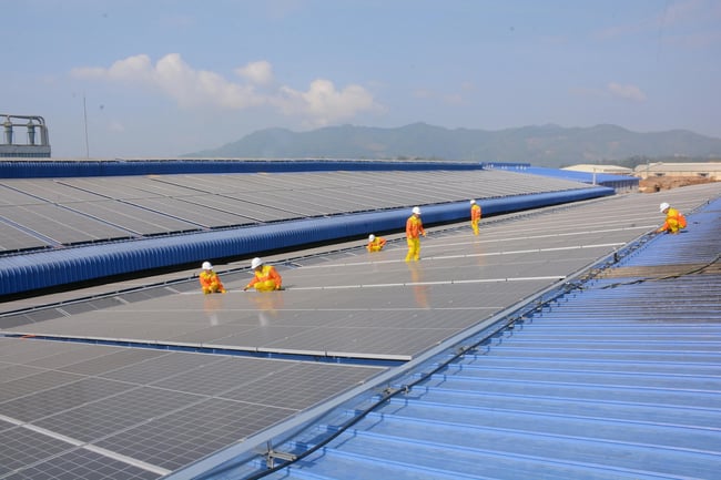 commercial solar panel array