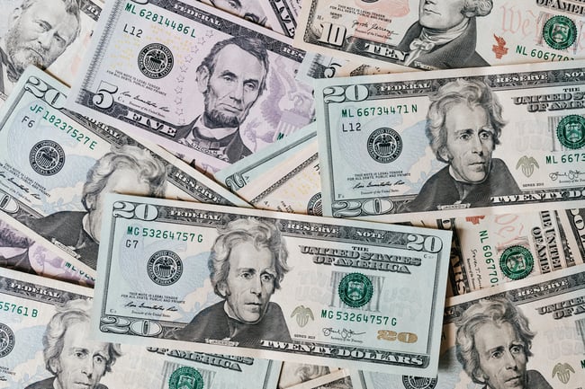 US bills varying denomination