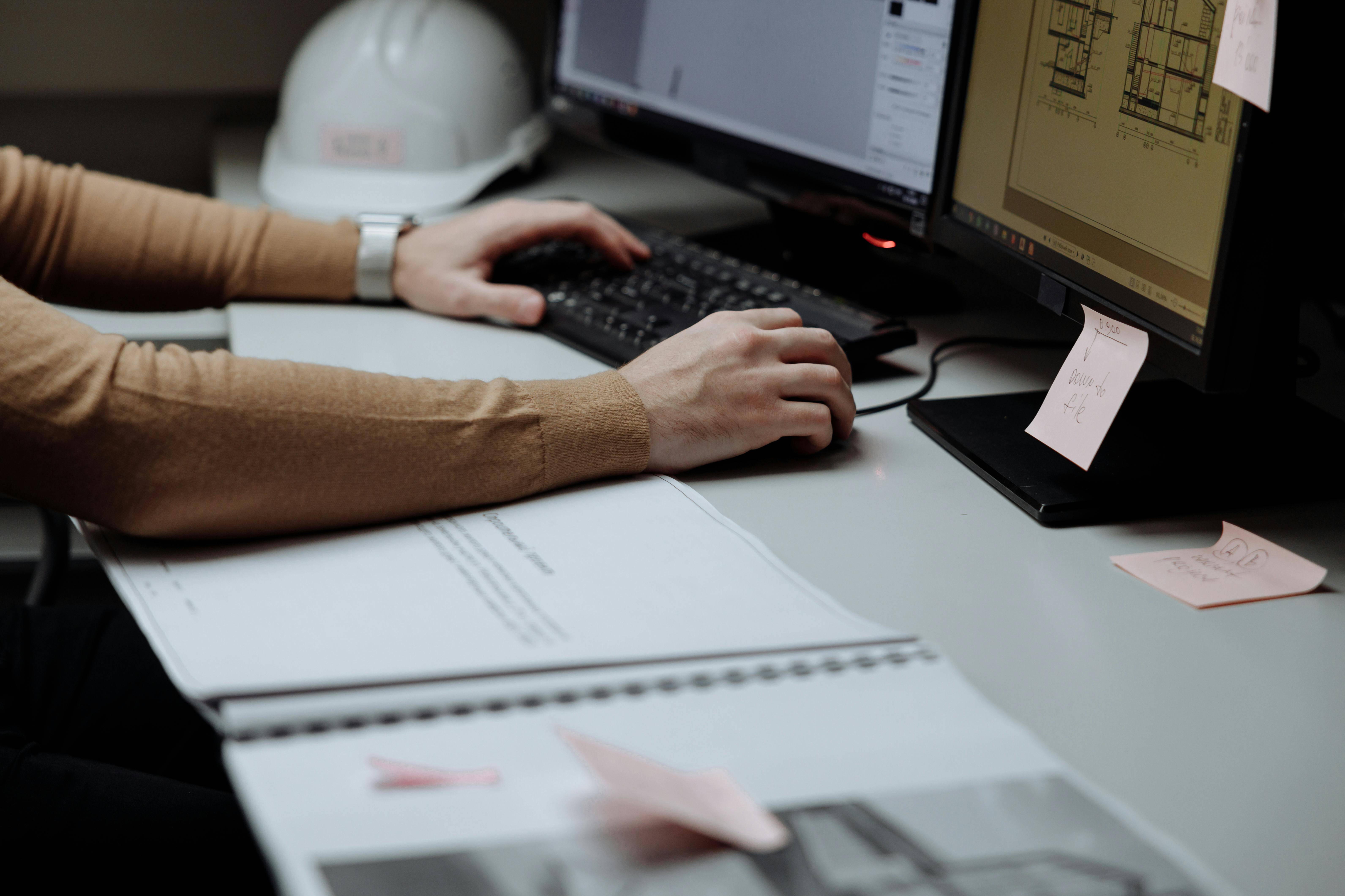 Person using a computer