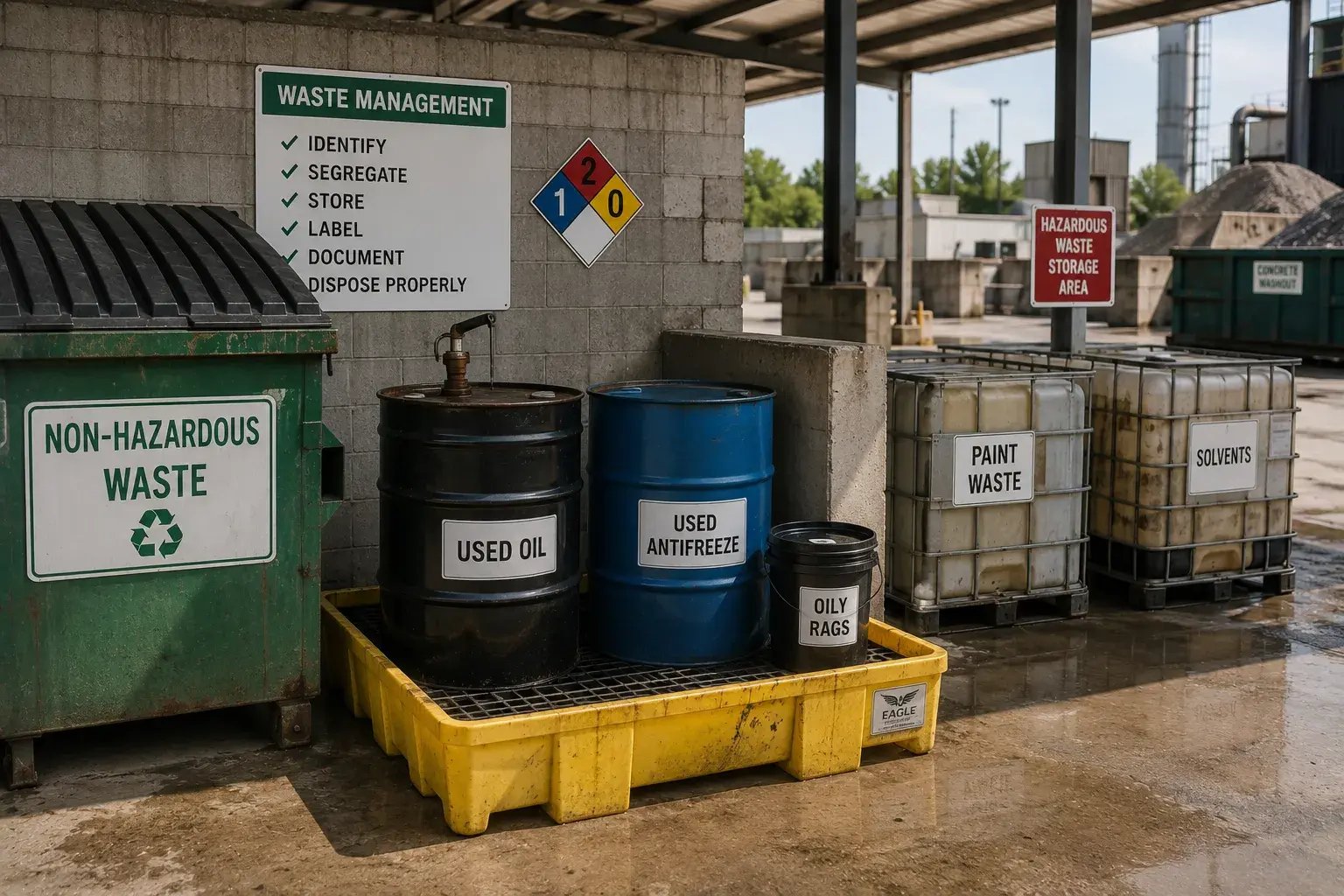 waste management for concrete plants