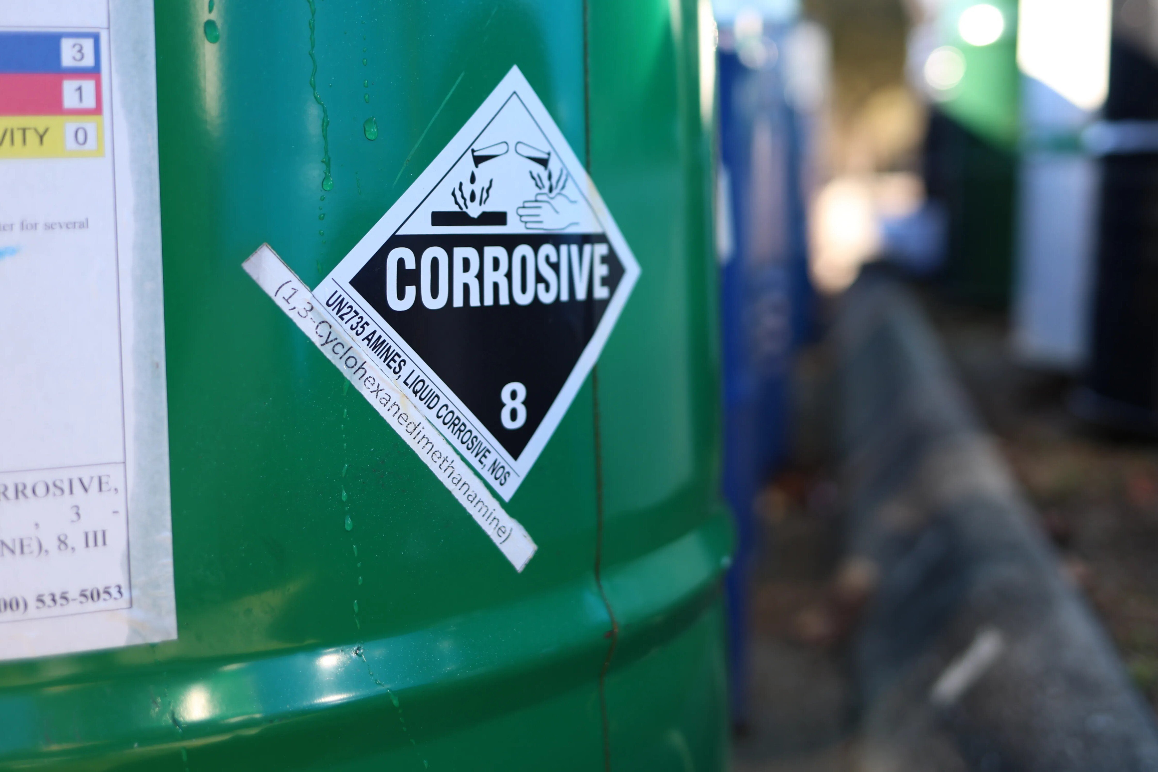 corrosive drum requiring TRI reporting