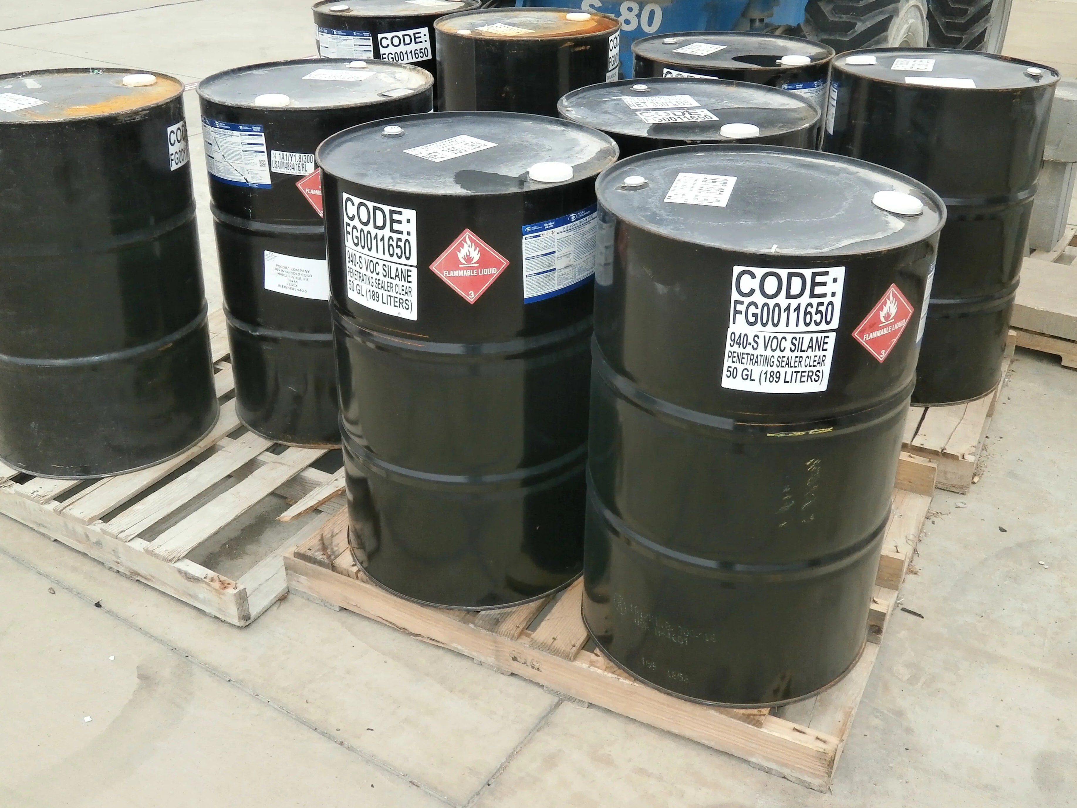 Drums at industrial facility requiring Tier II CRTK reporting