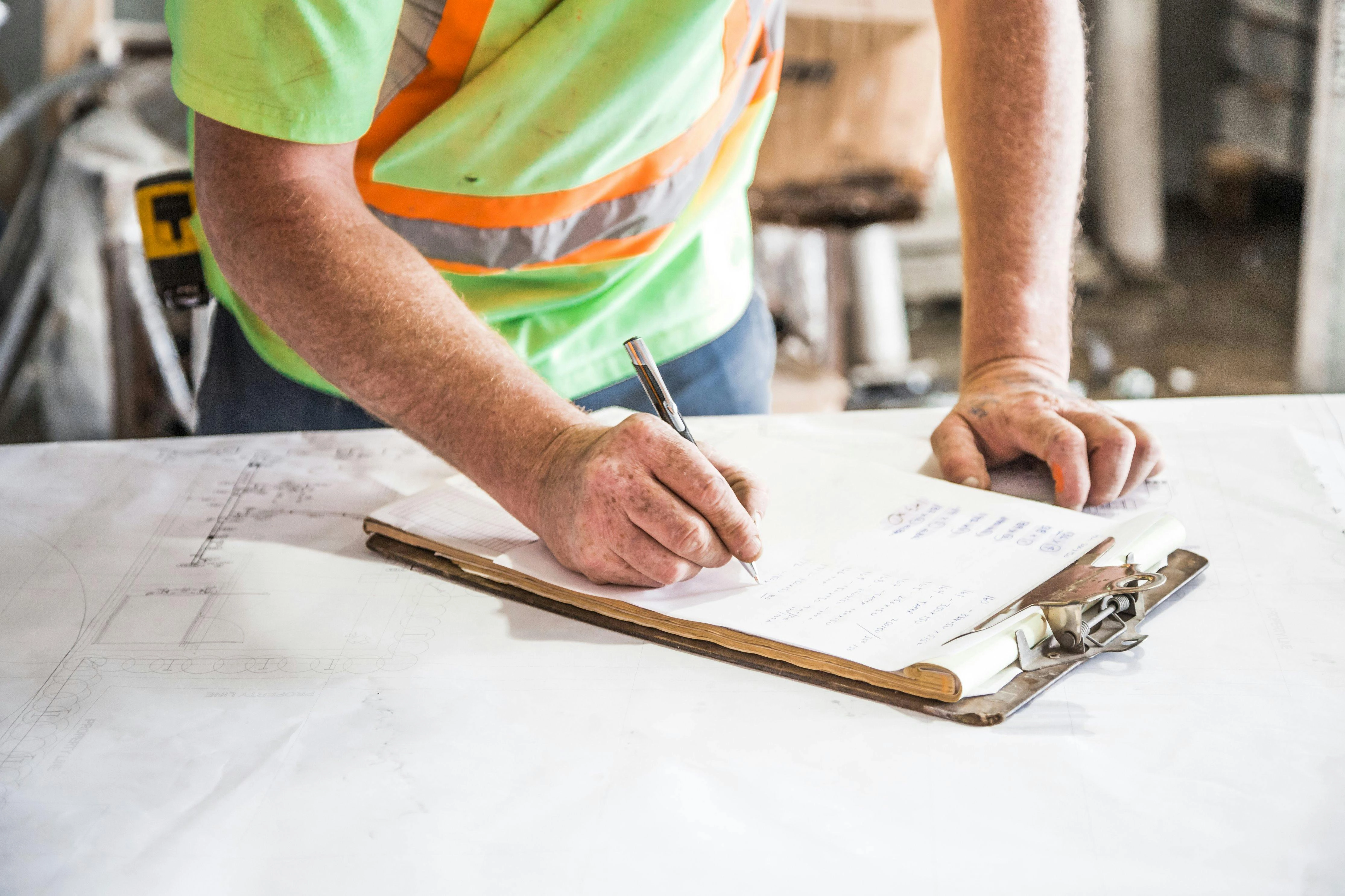 Stormwater Inspection Form Filled out By Worker